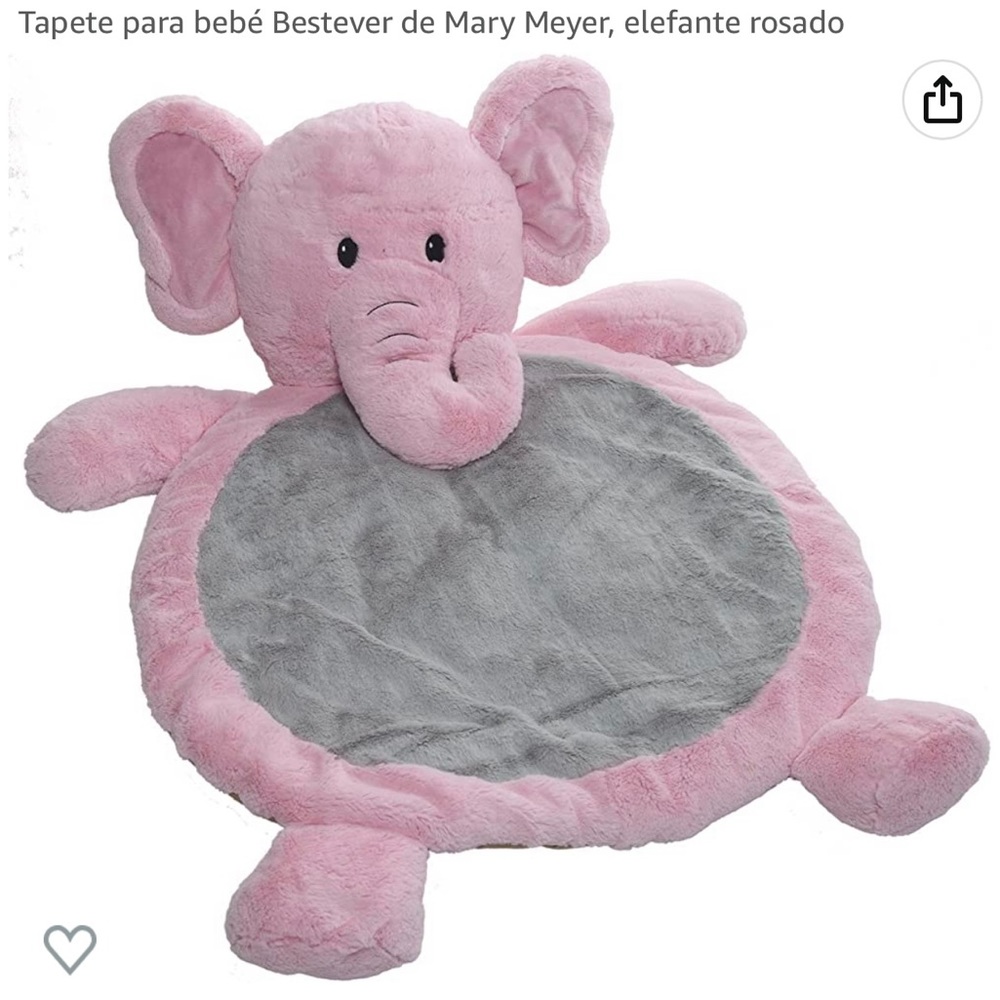 🌸3/$12, pink elephant mat for baby, used